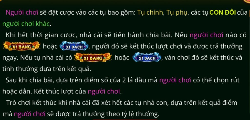 Luật chơi bài xì dách Sunwin